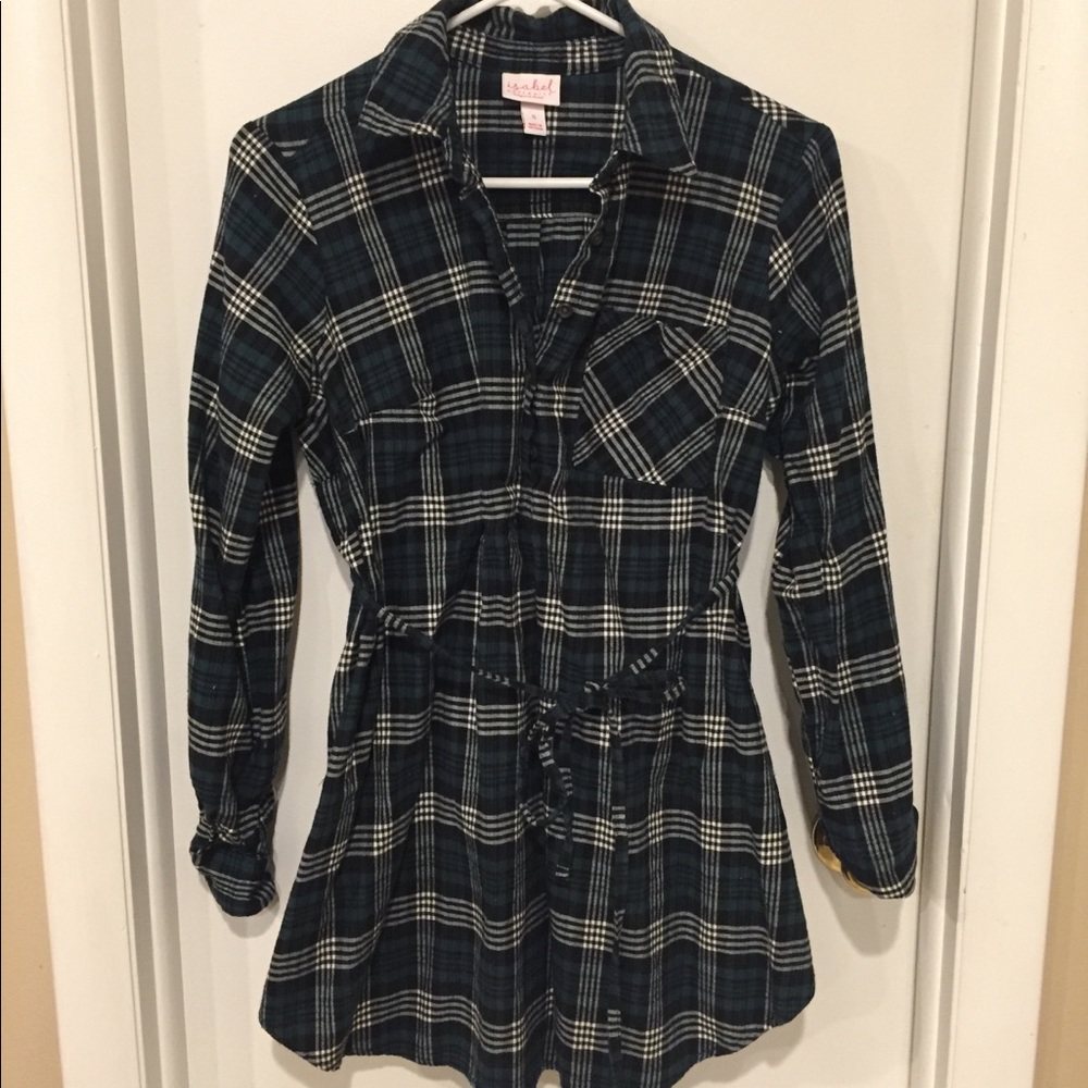 Isabel | Plaid Maternity Top